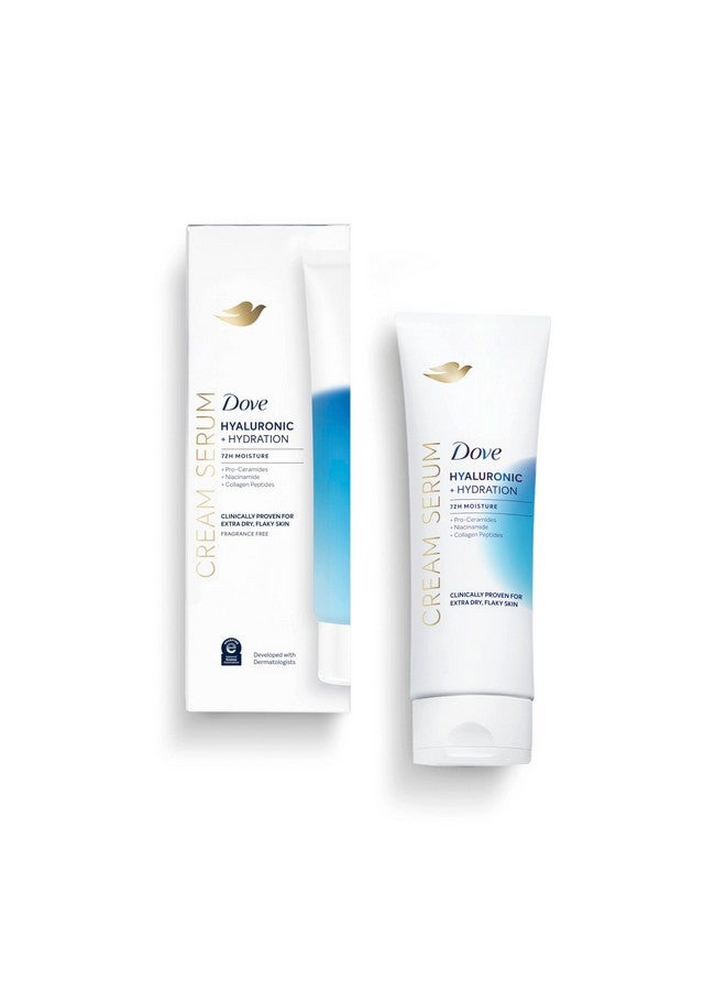 Dove Body Cream Serum Hyaluronic + Hydration for Extra Dry, Flaky Skin, with Pro-Ceramides, Niacinamide and Collagen Peptides Lotion, 8 oz - Image 1