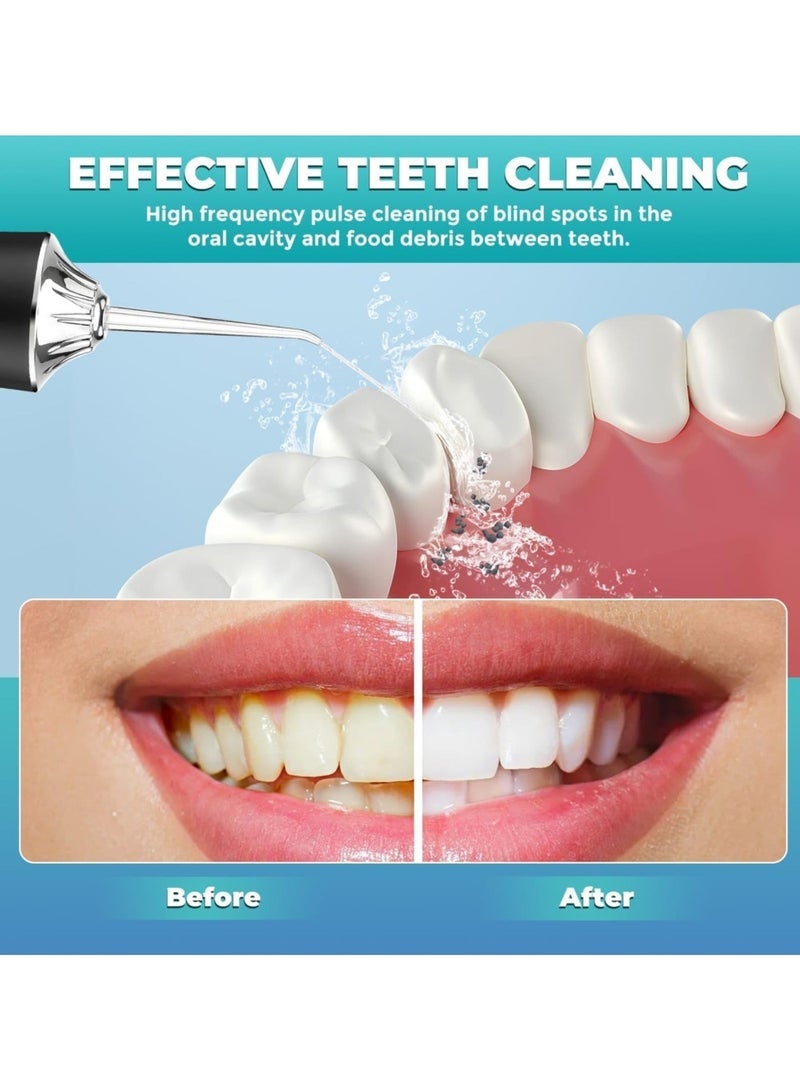 Gulf Trend Portable Water Flosser for Teeth, Cordless Oral Irrigator with USB-C Charging, 230mL IPX7 Waterproof Dental Cleaner for Braces & Gums, 3 Modes & 4 Jet Tips | Green - Image 4