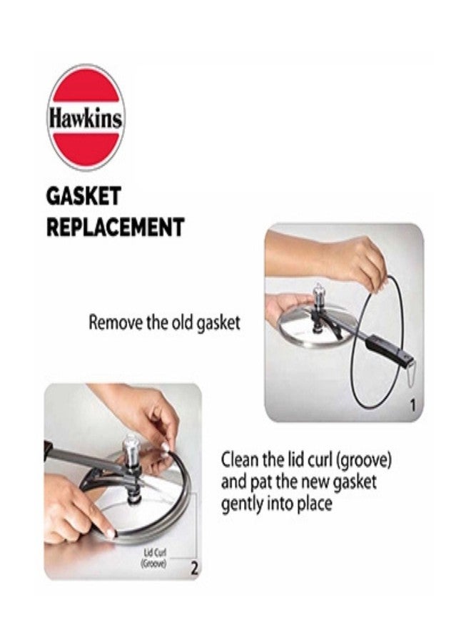 Hawkins Baby Gasket for Hawkins Pressure Cooker, Black Rubber, 2 & 3 Litre, Compatible with Classic, Contura, Ceramic Nonstick, Miss Mary - Image 2