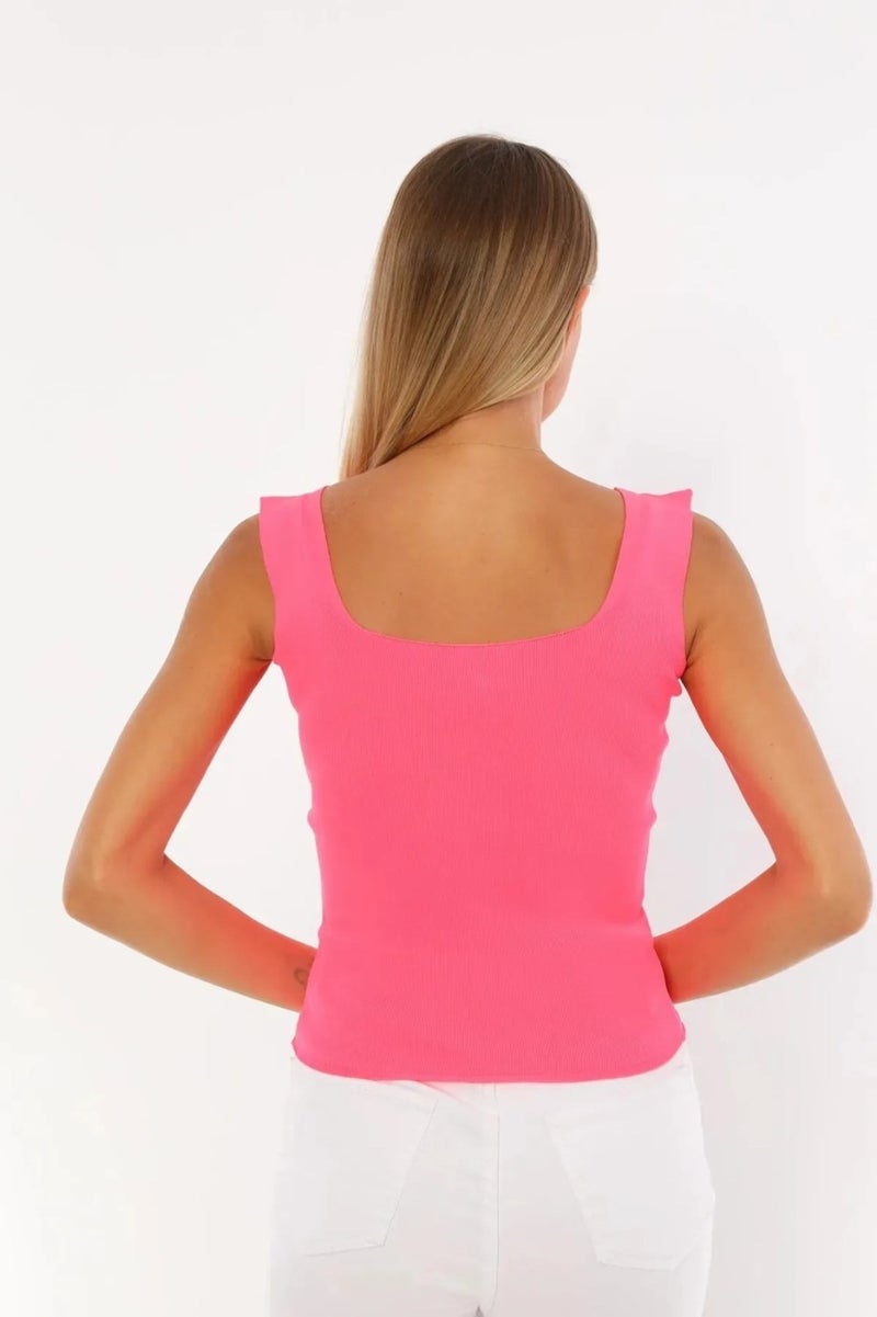 Işılda Fashion Women's Square Neck Knitted Blouse  - Image 2