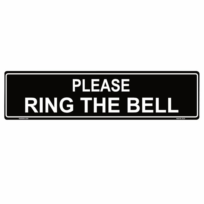 Haobase 4 Pcs Please Ring The Bell Sign Sticker - Self Adhesive Vinyl Sticker (20 cm x 5 cm) - Image 2