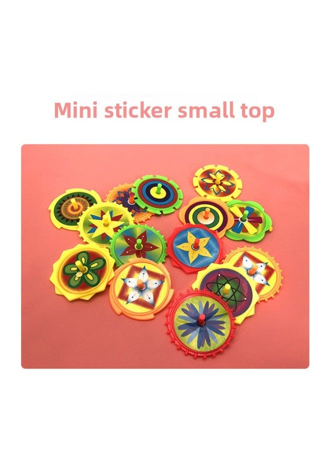 Little Gyro Children's Nostalgic Transparent Colorful Hand Turn Small Toy  Classic Street Stall Kindergarten Gift