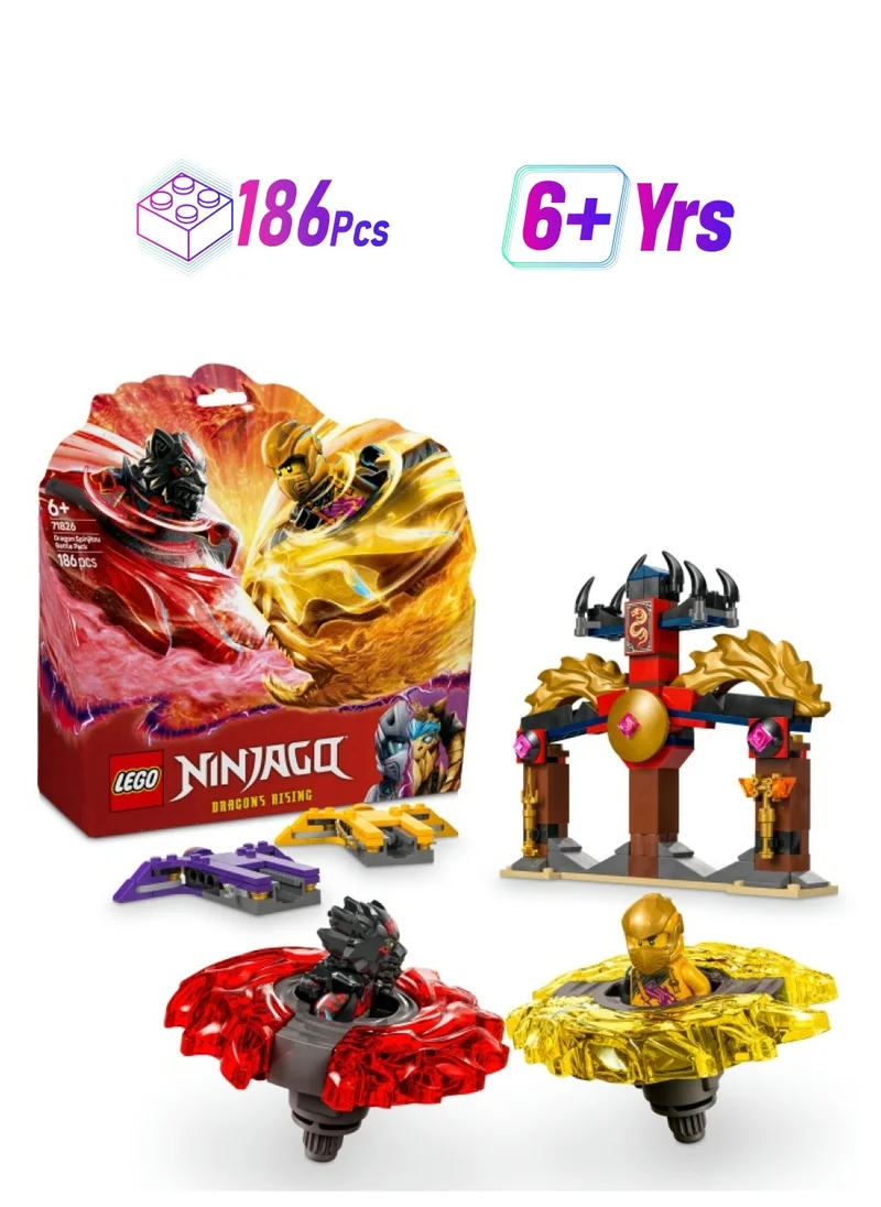ليغو NINJAGO® Dragon Spinjitzu Battle Pack Action Toy Set 71826 (186) Pieces