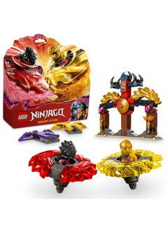 LEGO NINJAGO Dragon Spinjitzu Battle Pack Set with 2 Minifigures, Launchers & Flying Elements - Action Ninja Toy for 6+ Year Old Boys & Girls - Gifts for Dragons Rising TV Show Fans - 71824 (186 pieces)  - Image 1