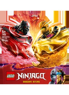 LEGO NINJAGO Dragon Spinjitzu Battle Pack Set with 2 Minifigures, Launchers & Flying Elements - Action Ninja Toy for 6+ Year Old Boys & Girls - Gifts for Dragons Rising TV Show Fans - 71824 (186 pieces)  - Image 2