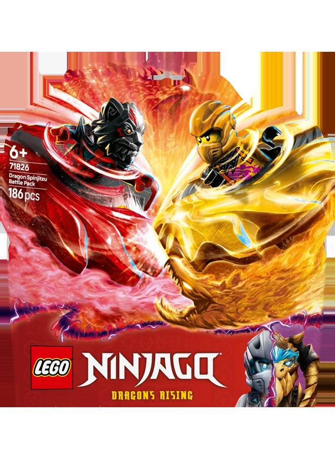 LEGO NINJAGO Dragon Spinjitzu Battle Pack Set with 2 Minifigures, Launchers & Flying Elements - Action Ninja Toy for 6+ Year Old Boys & Girls - Gifts for Dragons Rising TV Show Fans - 71824 (186 pieces)  - Image 2