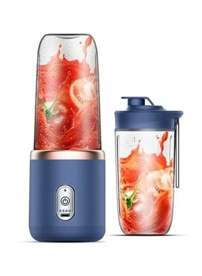 JAJEEK Portable USB Rechargeable Blender Juice Cup – 400ml Personal Size Smoothie Maker for Juices, Milkshakes, Protein Shakes & Baby Food – Mini Fruit Blender with 6 Sharp Stainless Steel Blades – Compact, Travel-Friendly, Easy to Clean, Ideal for Gym, Office, Outdoors, and Daily Use  - Image 1