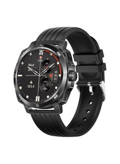 SWISS MILITARY Dom 4 Smartwatch - 1.43 Inch Amoled, Call Features, Multi Language, Heart Rate/BP/Oxygen Level Monitoring, Wireless Charging, 5-7 Days Battery Life,IP67, Compatibility: iOS/Android- Black  - Image 2