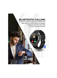 SWISS MILITARY Dom 4 Smartwatch - 1.43 Inch Amoled, Call Features, Multi Language, Heart Rate/BP/Oxygen Level Monitoring, Wireless Charging, 5-7 Days Battery Life,IP67, Compatibility: iOS/Android- Black  - Image 3