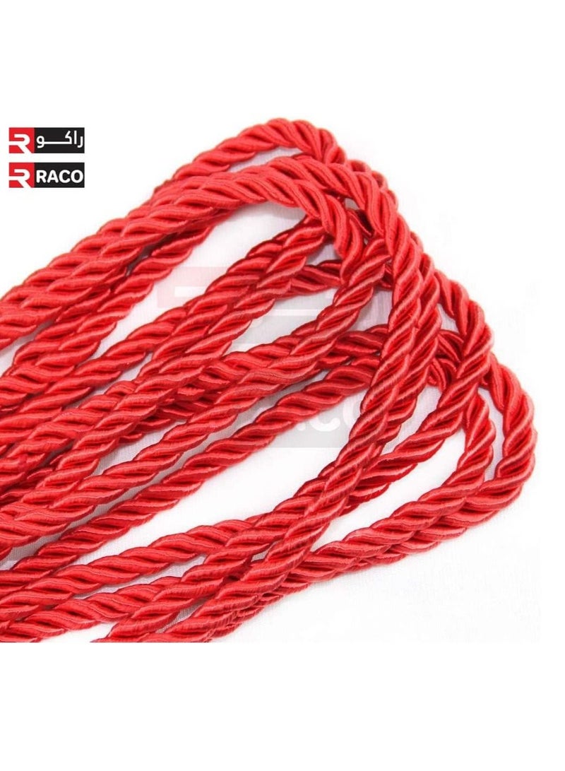 All Purpose Nylon Rope for Both Indoor and Outdoor Purpose Strong Multifunctional Soft 100% Nylon Rope Natural Twisted Durable Long Ropes 45 Meter Length- RED