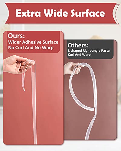 Loiion Corner Protectors Baby Proofing, Clear Edge Protector Strip, Soft Corner Protectors for Kids, Baby Child Safety Tables Corner Guards for Furniture Against Sharp Corners for Cabinets, Tables 3.3ft - Image 3