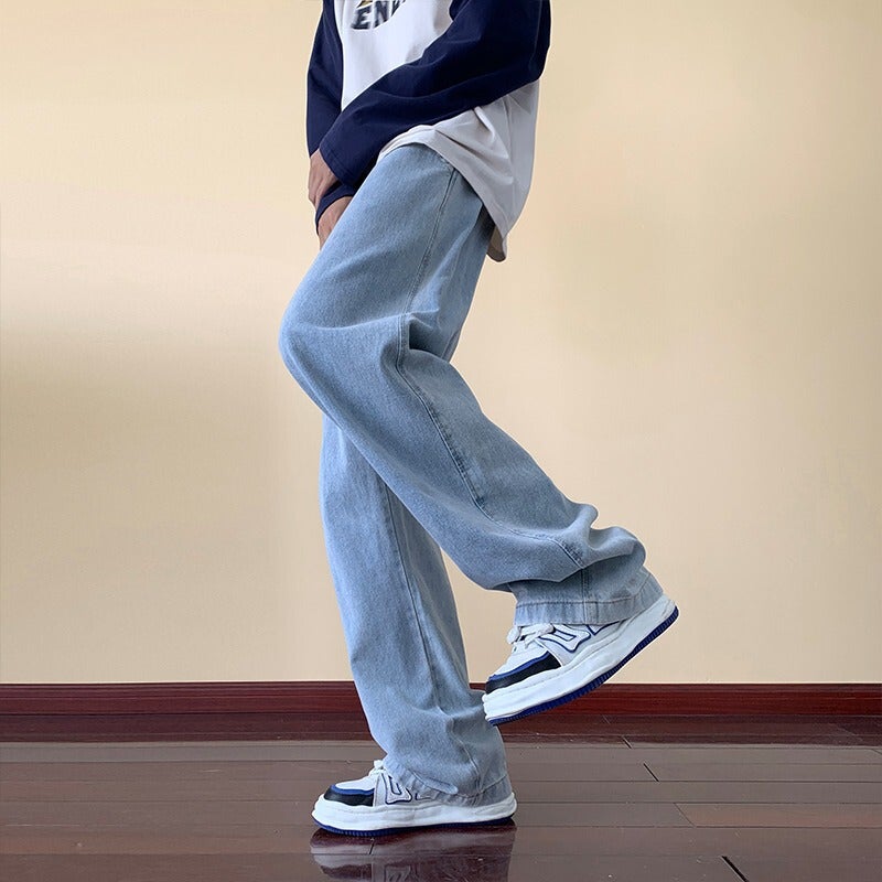 Unisex Classic Denim Jeans Loose Fit Daily Outdoor Wear - Image 5