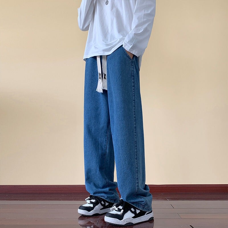 Unisex Classic Denim Jeans Loose Fit Daily Outdoor Wear - Image 3