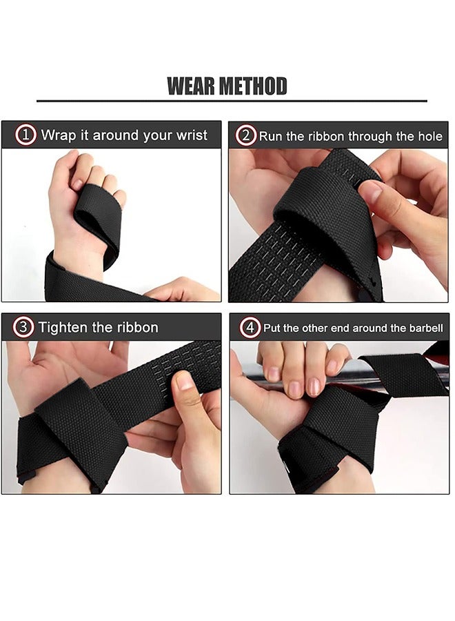 إس كي دي كي أحزمة رفع معصم من القطن من SKDK - أحزمة رفع معصم مبطنة بالنيوبرين ووسائد معصم مضادة للانزلاق من السيليكون - لرفع الأثقال وكمال الأجسام وXfit وتدريب القوة - Image 3