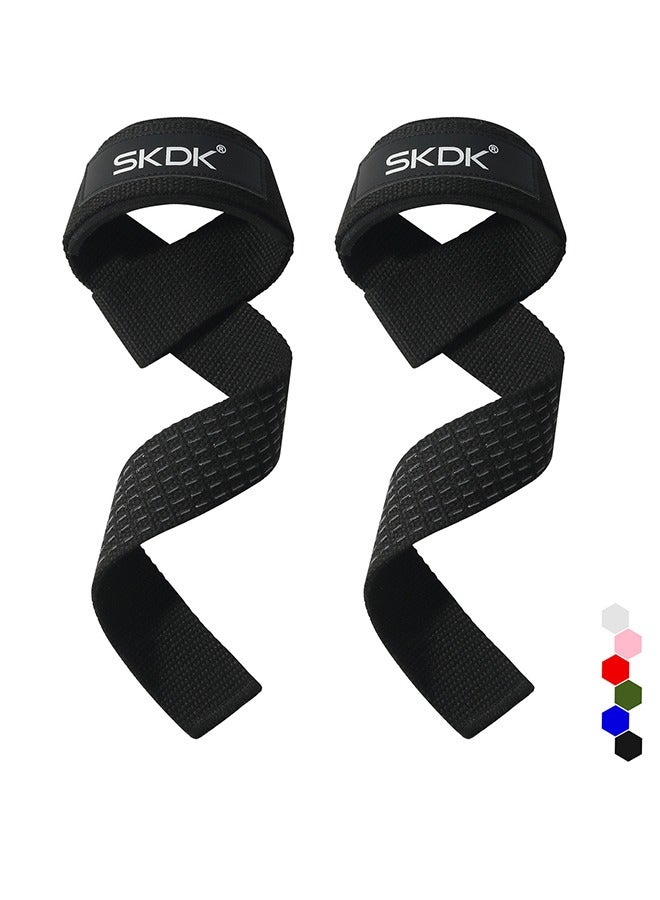 إس كي دي كي أحزمة رفع معصم من القطن من SKDK - أحزمة رفع معصم مبطنة بالنيوبرين ووسائد معصم مضادة للانزلاق من السيليكون - لرفع الأثقال وكمال الأجسام وXfit وتدريب القوة - Image 4