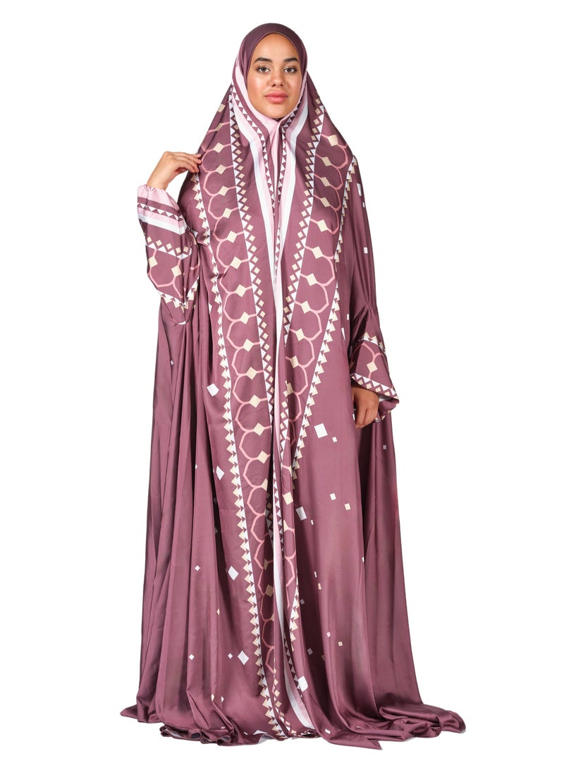 صبر ثوب صلاة صبر لاهور، عنابي  - Image 2