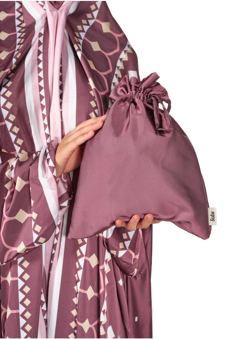 صبر - ثوب صلاة صبر لاهور، عنابي - Image 1
