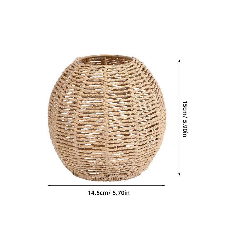 1pc Paper Woven Lampshade Lamp Shade Ceiling Light Shade Decoration Chinese Style Lampshade - Image 3