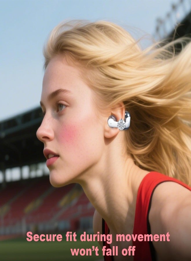 ريير مشابك أذن أنيقة ومزخرفة متوافقة مع أطراف سماعات Shokz OpenDots One - حلقات زركونيا لامعة فريدة من نوعها تجعل سماعات الأذن الخاصة بك مميزة (زوج) - Image 5