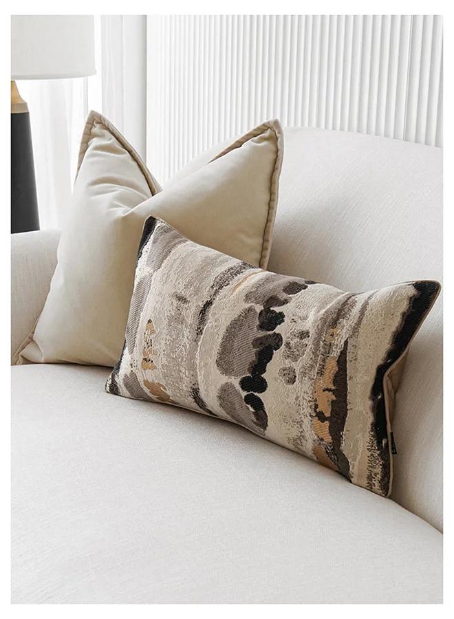 KNOT HOME Cushion Set (With Filler) Sandy Bundle Pillow Knot Home Cover Case with Fillers for Modern Sofa Contemporary Living Room Bedroom and Office Soft Filling Washable