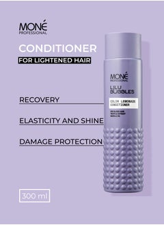 MONE Professional Lilu Bubbles Color Lemonade Conditioner - Conditioner For Bleached Hair (Not Silver, Not Purple) With Marula Oil And Truffle Extract, Marula Oil Provides Protection From Environmental Damage, Moisturizes, And Combats Frizz, Truffle Extract Rich In Amino Acids, Proteins, Antioxidants, And Minerals Restores And Strengthens Damaged Hair, D-panthenol Offers Effective Hydration, 300ml  - Image 2