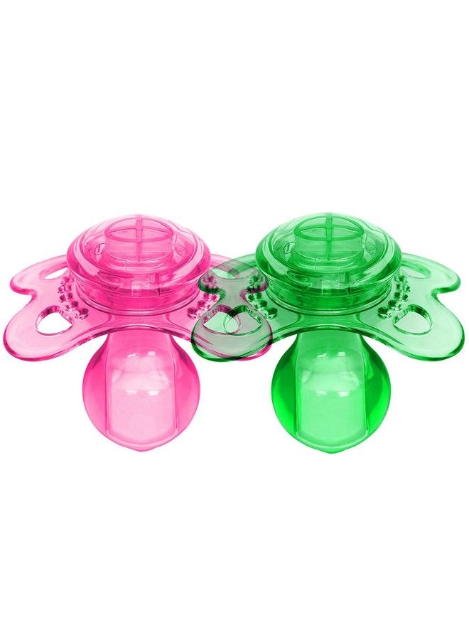Littleforbig Bigshield Generation 3 Big Sized Pacifier Candy Gloss 2 Paci Pack Pink And Green - Image 1