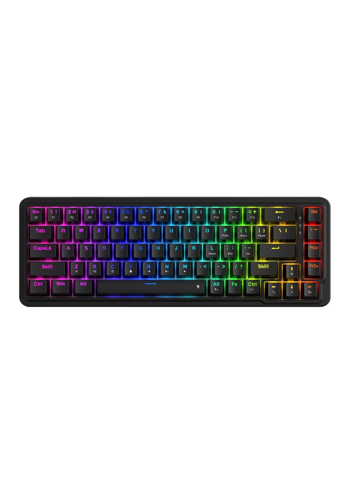 ريد راجون Redragon Wired Gasket Rgb Gaming Keyboard K709 60 68 Keys hot-swap Compact Mechanical Key