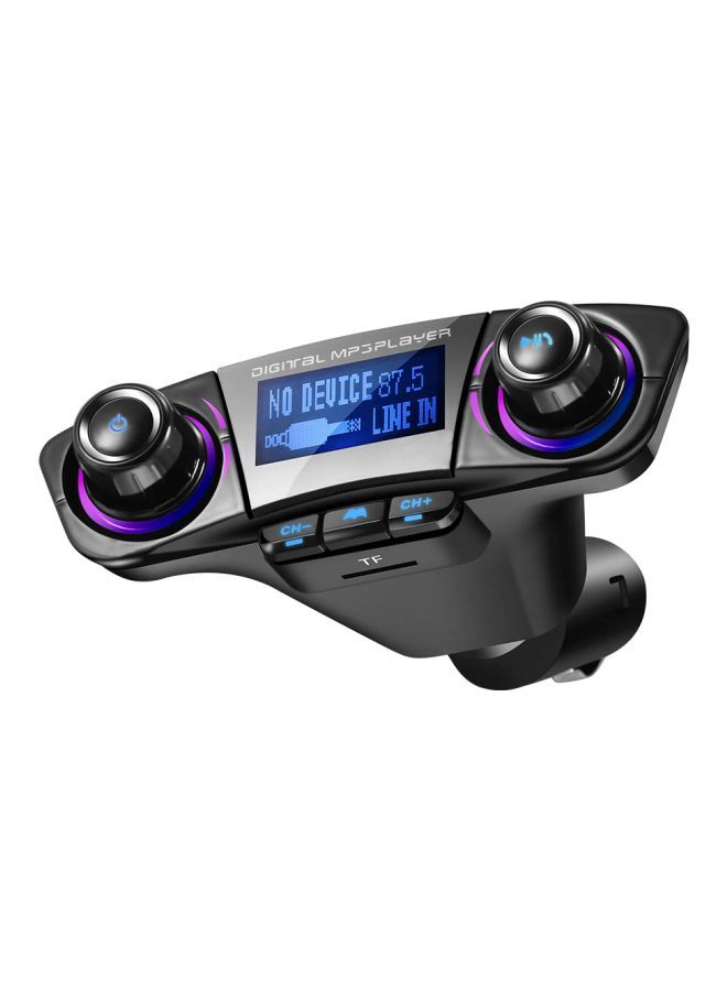 NIBEMINENT Car Bluetooth FM Transmitter MP3 Player YChoice365 Black/Grey  - Image 1