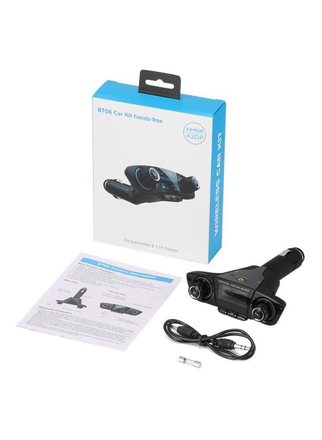 NIBEMINENT Car Bluetooth FM Transmitter MP3 Player YChoice365 Black/Grey  - Image 2