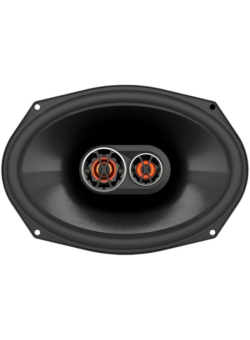 JBL Coaxial Car Audio Stereo Speakers Club 9630 480Peak Power 6x9 3ohm Club Series 3-Way UV-Resistant Polypropylene Woofers Grilles Included Bundled with Alphasonik Earbuds - Image 3