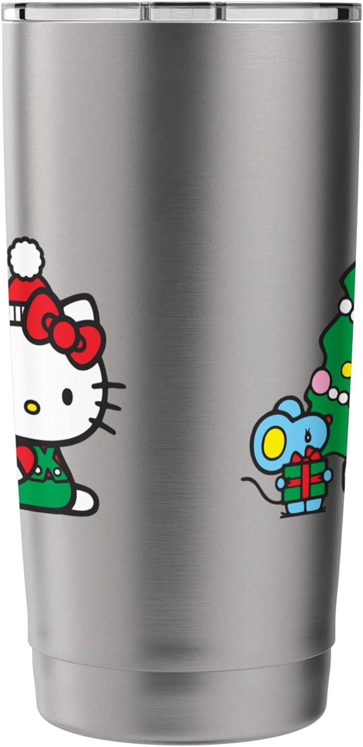 Hello Kitty Hello Kitty Christmas Tree Tee Shirt Stainless Steel Insulated Tumbler  - Image 2