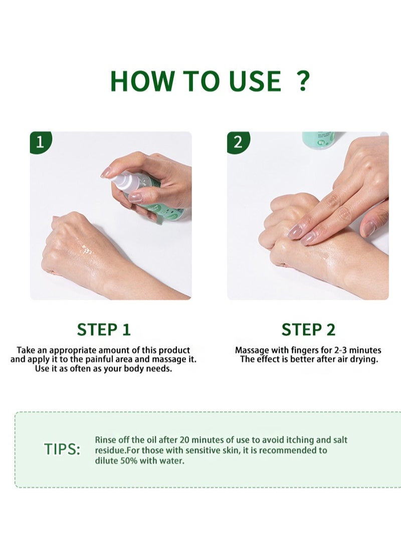 lakerain - Magnesium Oil Spray，Mineral Essential Massage Oil Multi-Use Improve Sleep Reduce Stress Soothes Skin Relieve Pain（100ml） - Image 1
