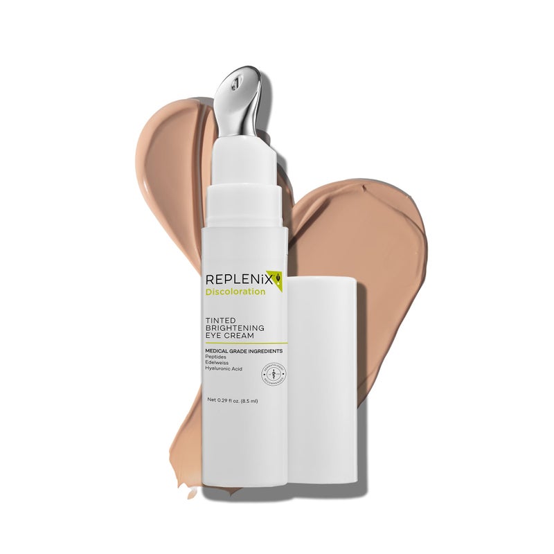 Replenix Anti-Aging Tinted Brightening Eye Cream, 0.29 Fl Oz, Medical Grade Hyaluronic Acid Under Eye Cream, Helps Blur Dark Circles, Fine Lines & Hyperpigmentation, All Skin Types - Image 1