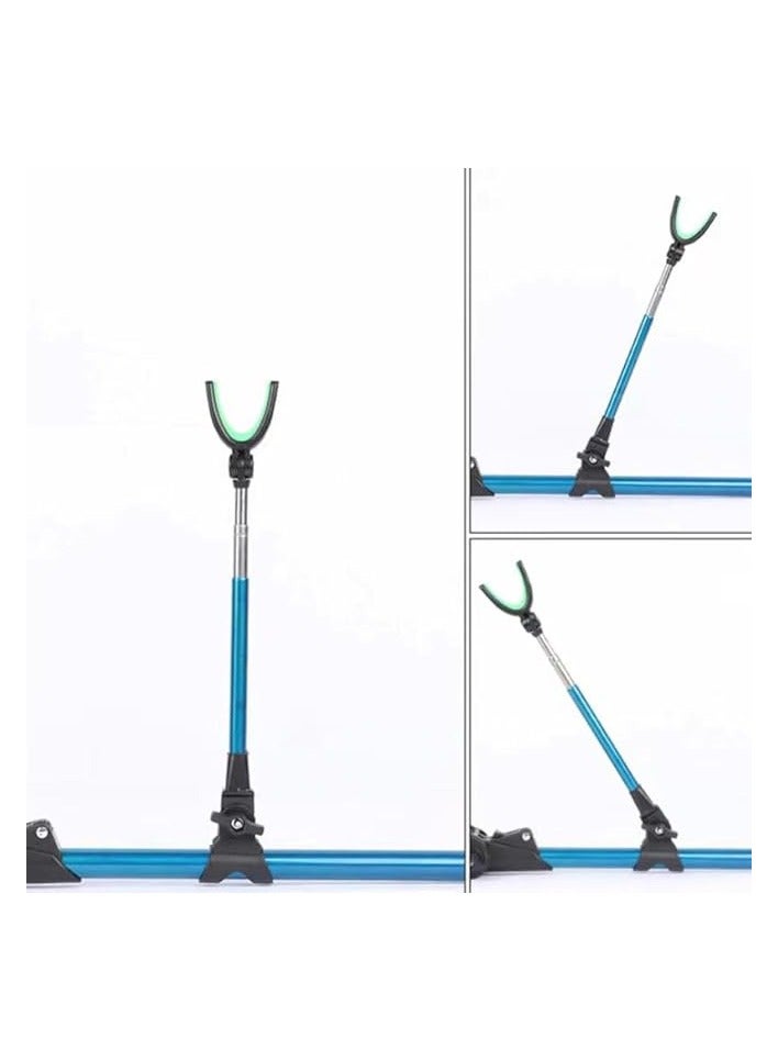 بروماس 1 حزمة حامل قضيب الصيد قابل للسحب لحامل قضيب الصيد، يحمل 2 قضبان الصيد/القطب، حامل قضيب الصيد، حامل قضيب الصيد لمعدات الشاطئ، قابل للتعديل 360 درجة - Image 3