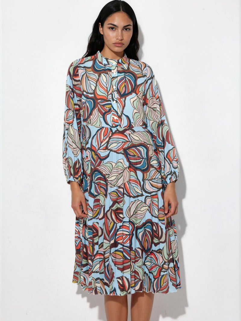 Jennyfer Floral Chiffon Belted Midi Dress - Image 1