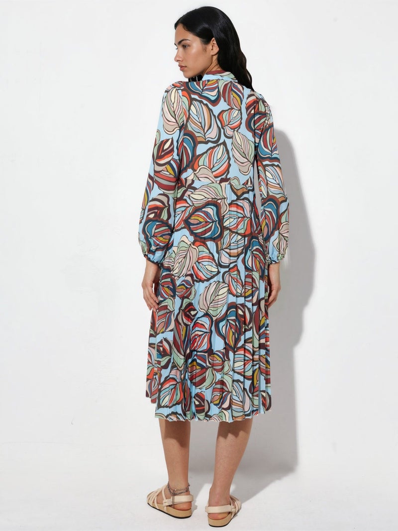 Jennyfer Floral Chiffon Belted Midi Dress - Image 3