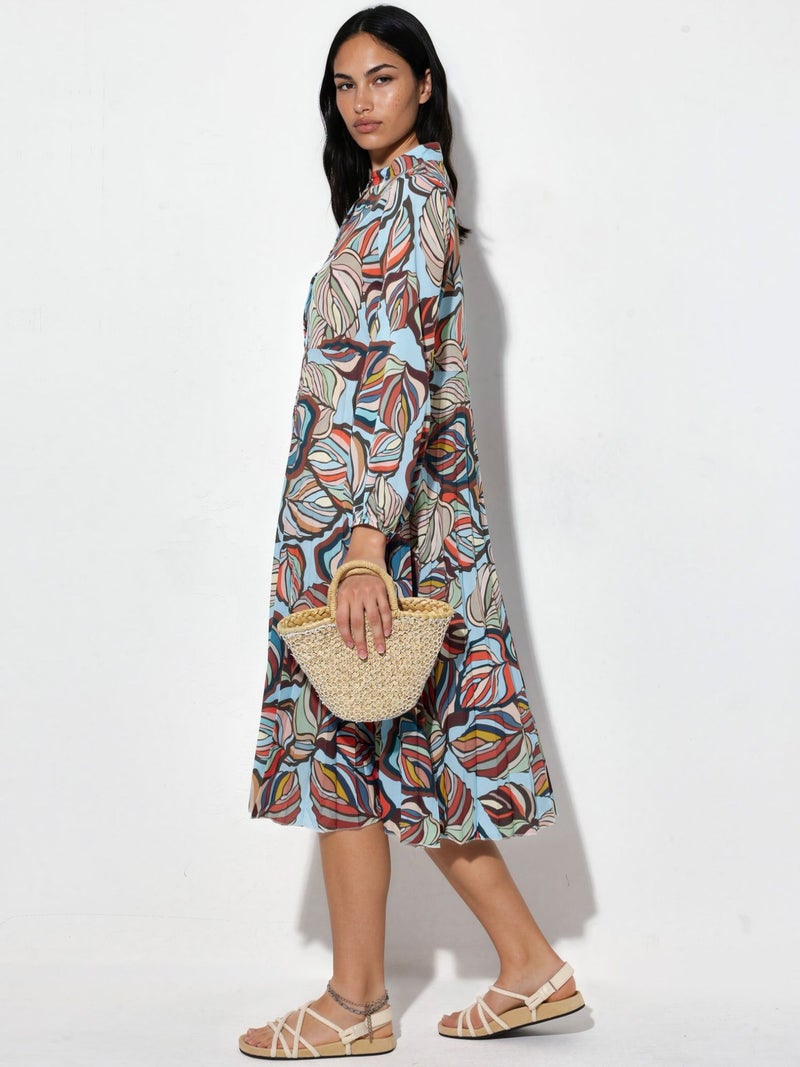 Jennyfer Floral Chiffon Belted Midi Dress - Image 4