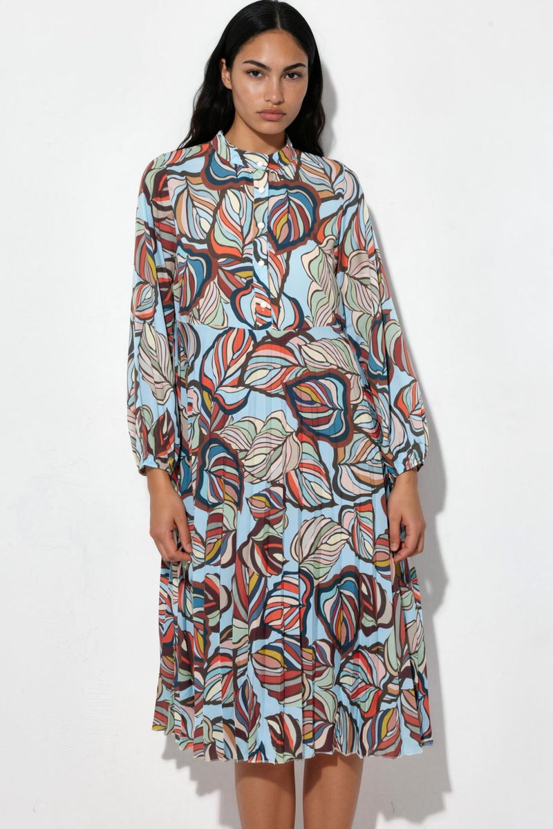 Jennyfer Floral Chiffon Belted Midi Dress - Image 1