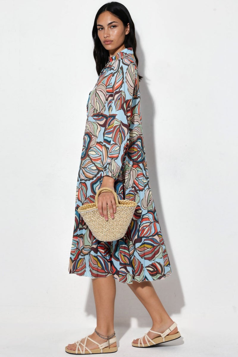 Jennyfer Floral Chiffon Belted Midi Dress - Image 4