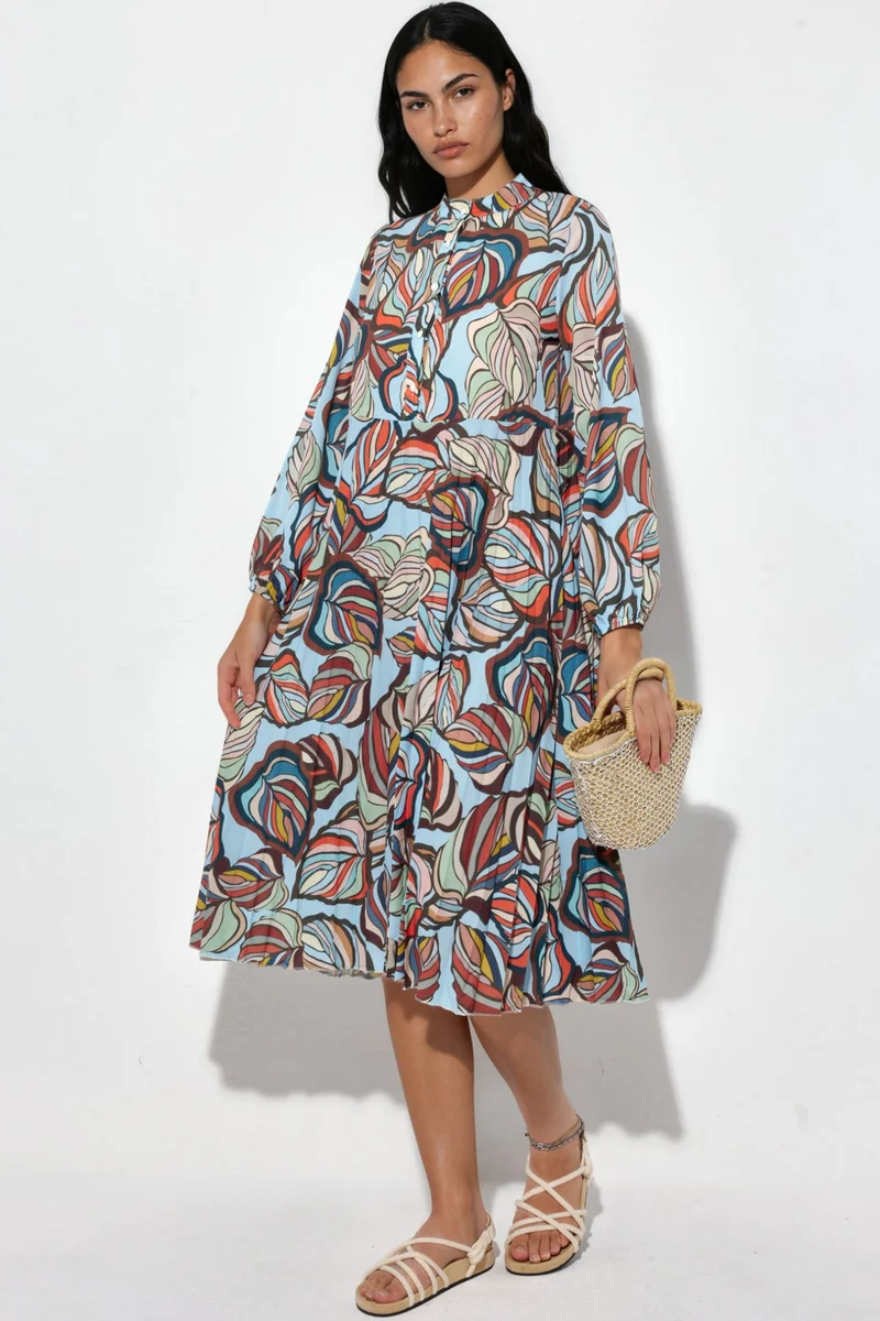 Jennyfer Floral Chiffon Belted Midi Dress