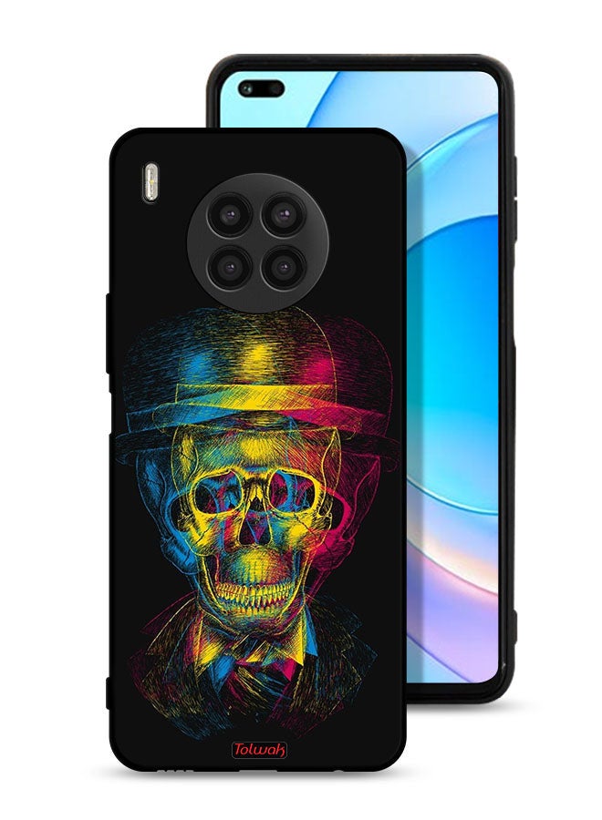 Tolwak Honor 50 Lite Protective Case Cover Skull Colorful Hat Fantasy Art - Image 1