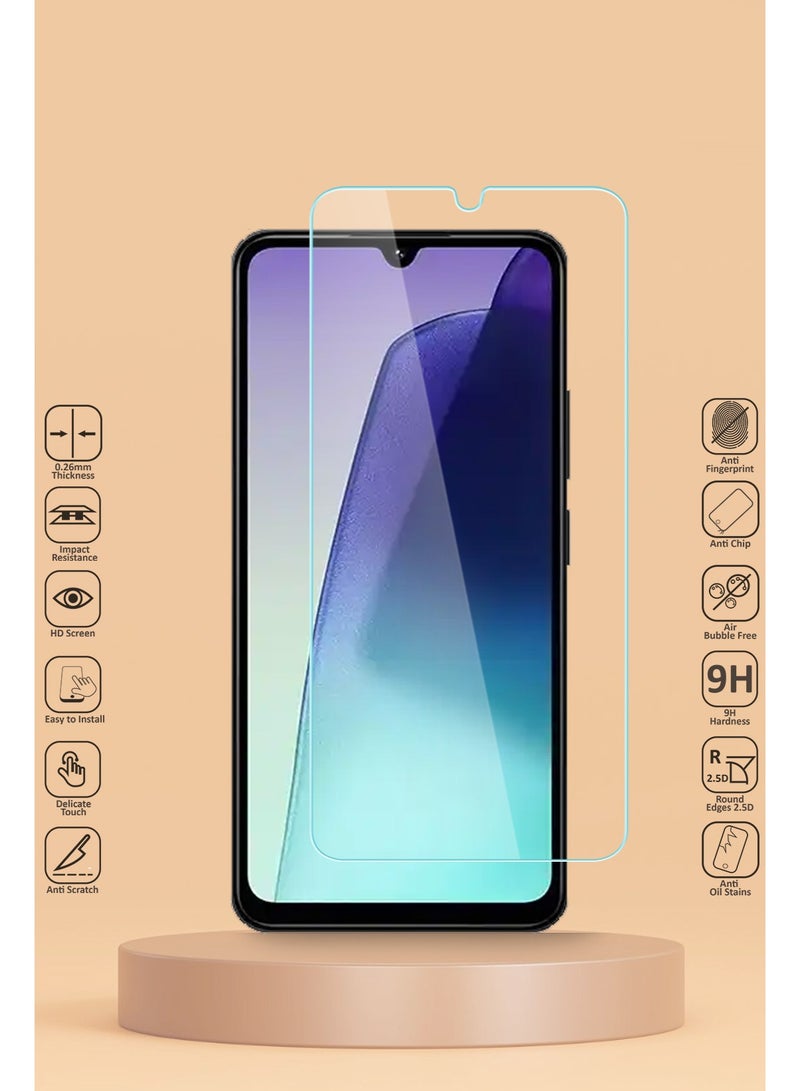 Techie حماية شاشة زجاجية مقساة HD لهاتف Xiaomi Redmi 14C / POCO C75 4G - مضادة للانعكاس ومضادة للفقاعات بصلابة 9H وسمك 0.33 مم وحواف مدورة وسهلة التركيب - Image 2