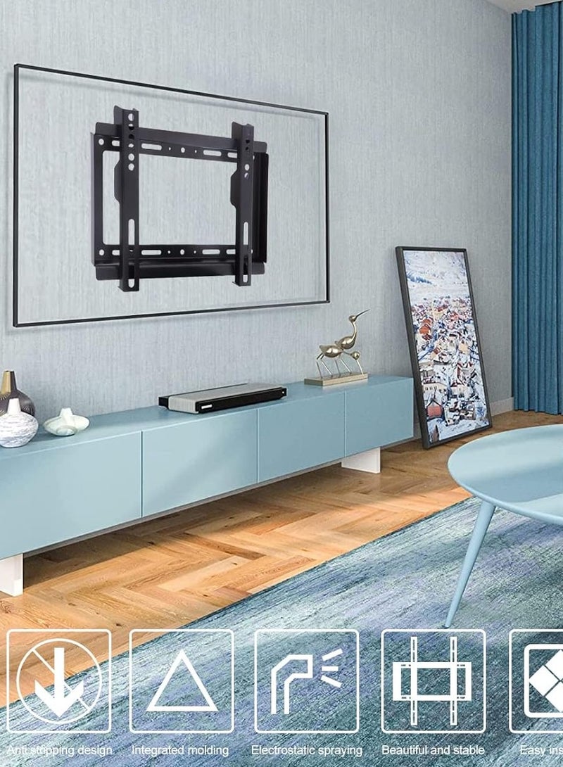 Fixed TV Wall Mount,TV Stand/Television Stands for 14-42 Inch TVs,VESA 75x75mm to 200x200mm,Mounting Bracket for LED LCD OLED Flat Curved Screen TVs - Image 4