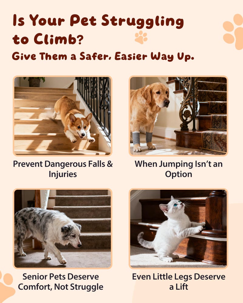 NRYDEPET Dog Ramp for Stairs 2Pack, Try Now Risk-Free! Low-Profile Non-Slip Pet Stair Ramps with Washable Cover, Gentle Slope for Senior, Small Short-Legged Dogs and Cats (Corgi, Dachshund) - Image 4