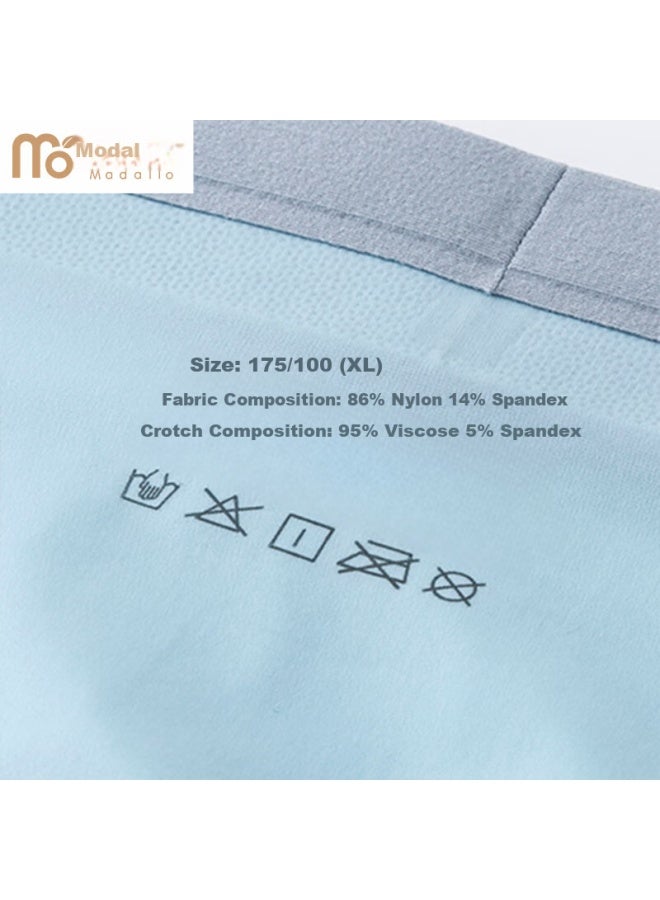 Modal Men's Ice Silk Thin 7a Antibacterial Crotch Men's Flat Angle Pants Seamless Breathable Loose Youth Four-corner Pants - Image 3