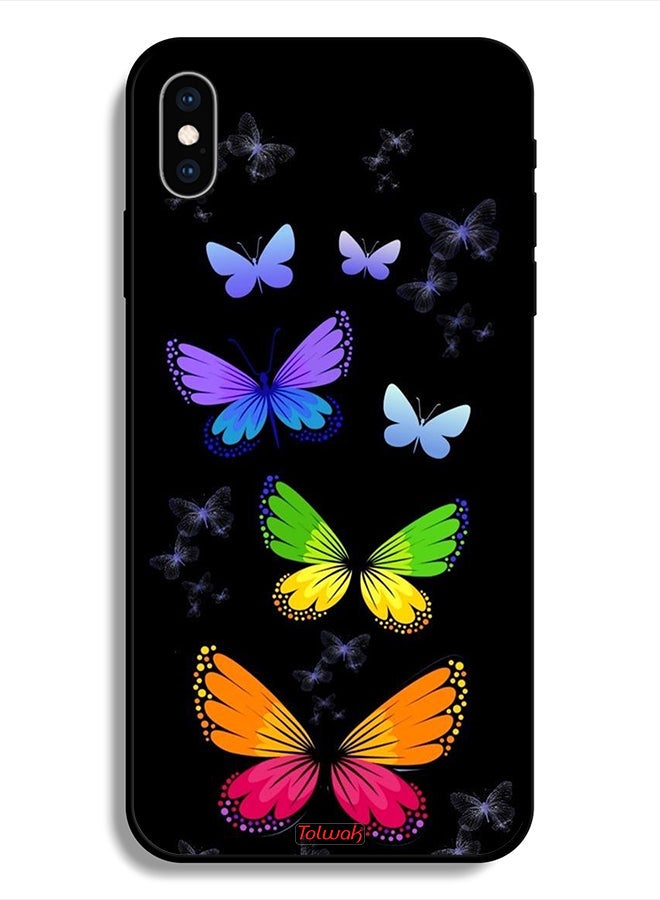Tolwak Protective Case For Apple iPhone X Colorful Butterflies - Image 1