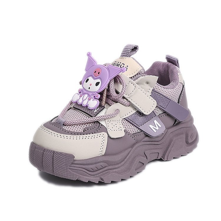 2025 Kulomi Girls Shoes Torre Shoes Double Net Breathable Children'S New Children'S Sneaker Girls Shoes - Image 4