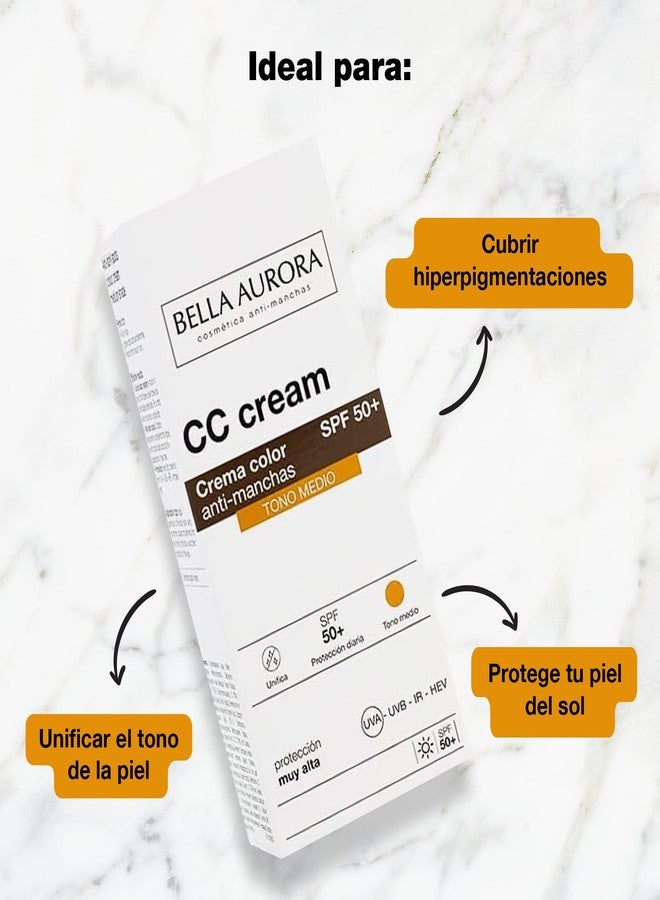 BELLA AURORA كريم بيلا أورورا سي سي ظل متوسط SPF50 بلس، 30 مل - Image 4