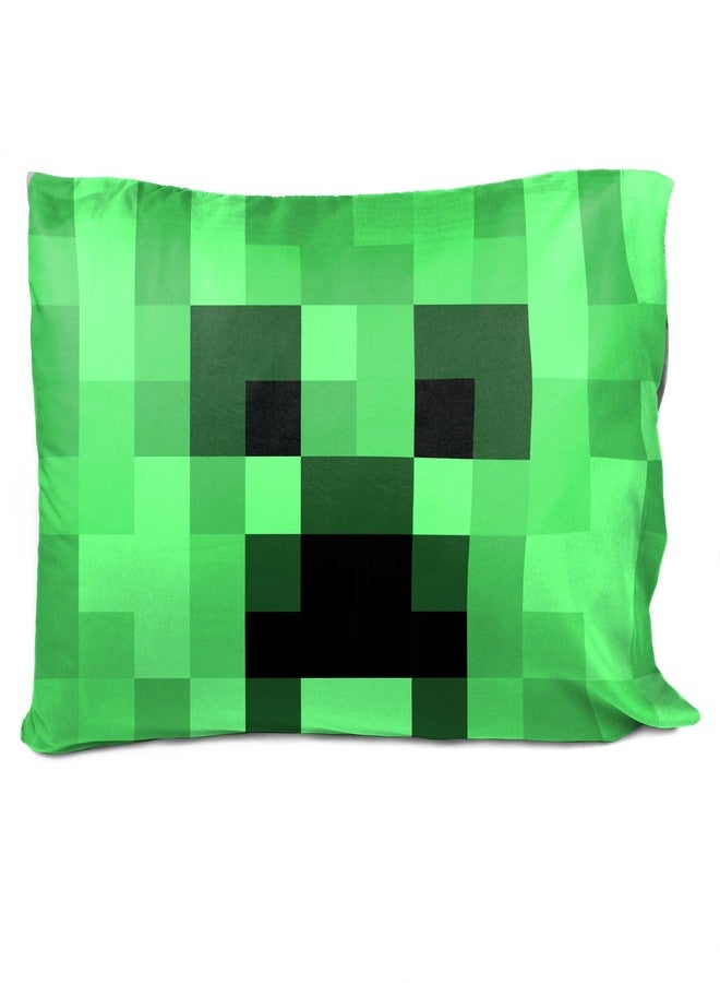 Jay Franco Minecraft Lone Creeper 2 Pack Pillowcase - Double-Sided Kids Super Soft Bedding - Image 2
