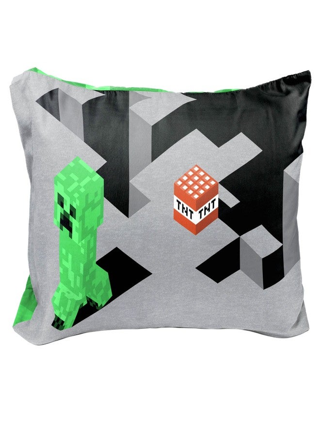 Jay Franco Minecraft Lone Creeper 2 Pack Pillowcase - Double-Sided Kids Super Soft Bedding - Image 3